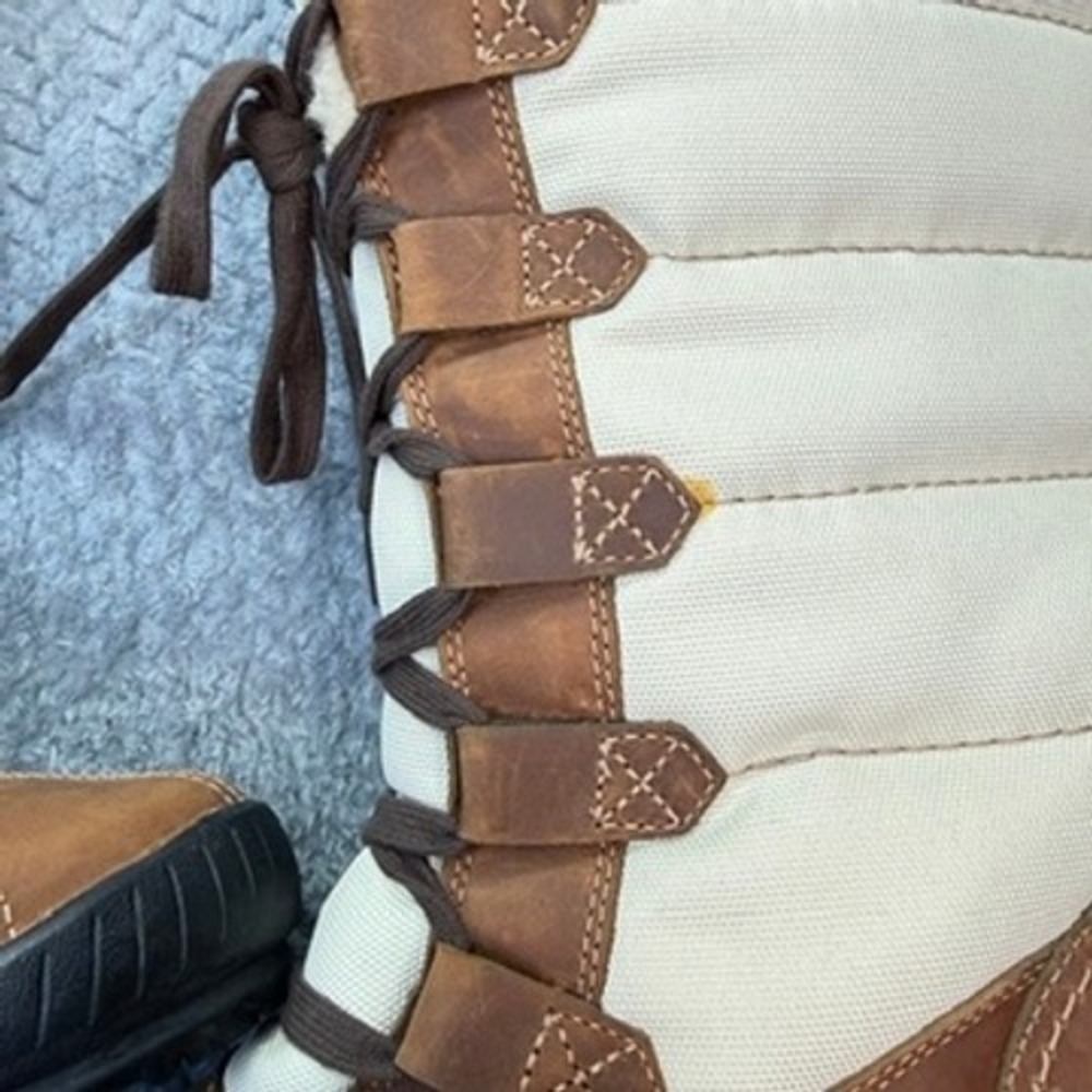 Timberland Mount Hope Waterproof Winter Boots Brown Leather Tan 6910B Womens 10 - Picture 14 of 15